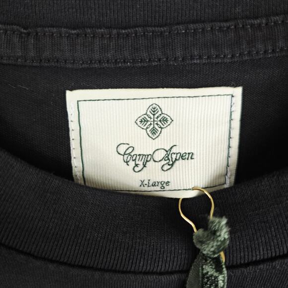 Camp Aspen Snow Leaf T- Shirt Mens Size XL Black NWT Streetwear - Picture 10 of 10